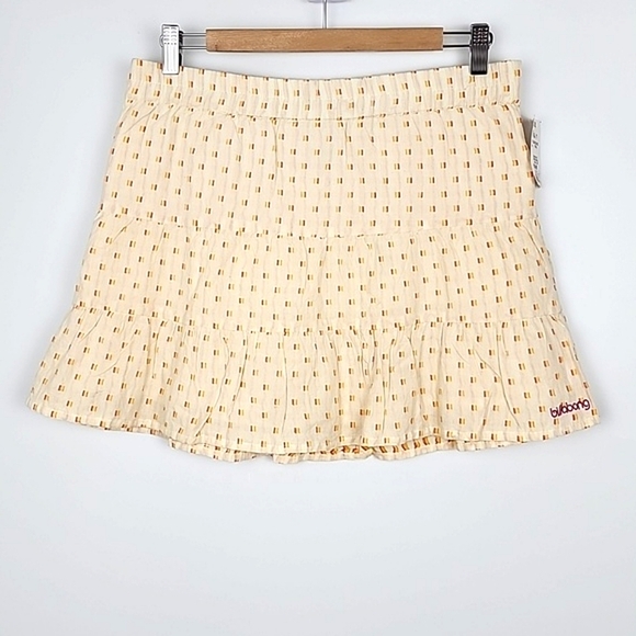 Billabong Women's A Line  Tiered Patterned Print Cotton Skirt Lined Size Medium - Picture 1 of 11